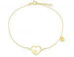 Golden heart bracelet k14 (code S261371)